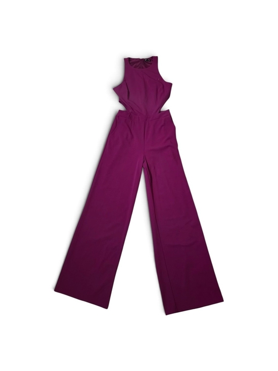 Express Pants - Express Women's Deep Magenta Cutout Wide-Leg Jumpsuit